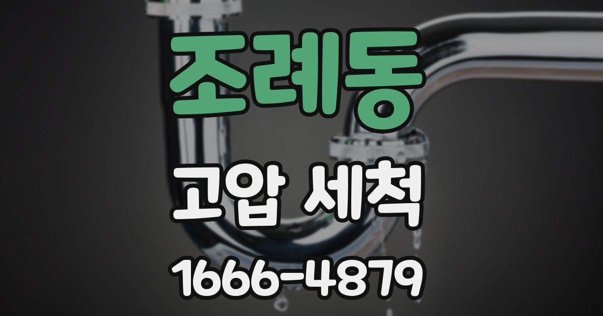 조례동 고압 세척