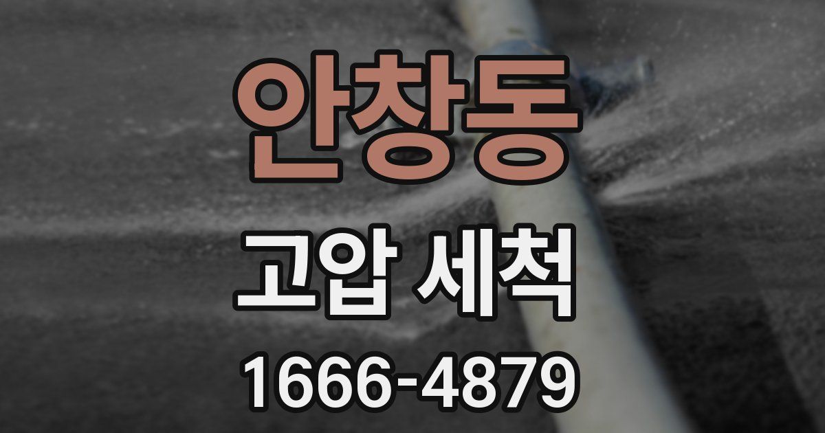 안창동 고압 세척