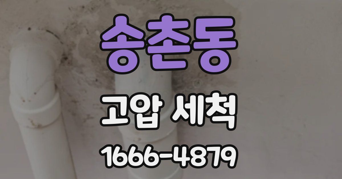 송촌동 고압 세척