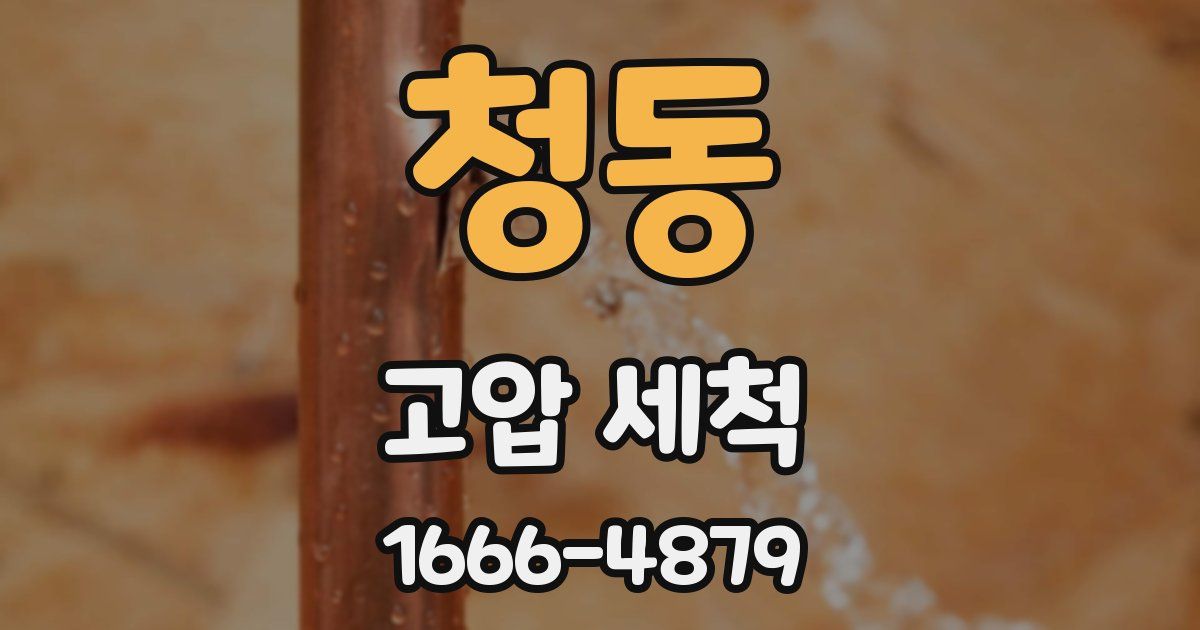 청동 고압 세척