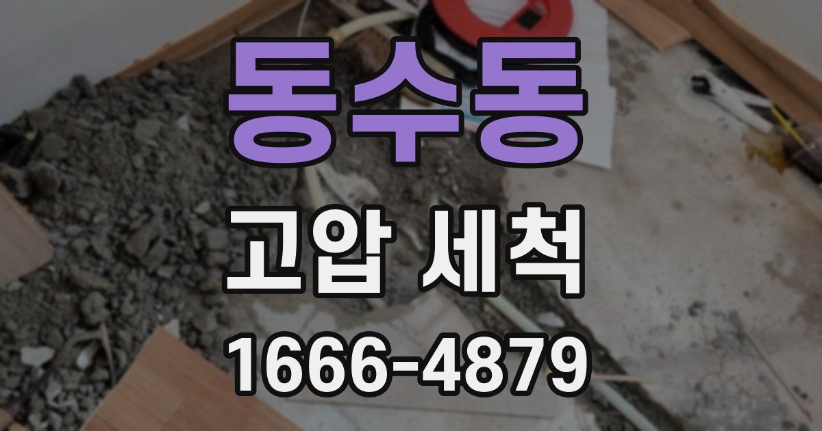 동수동 고압 세척