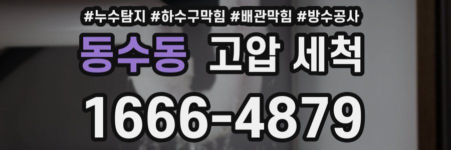 동수동 고압 세척