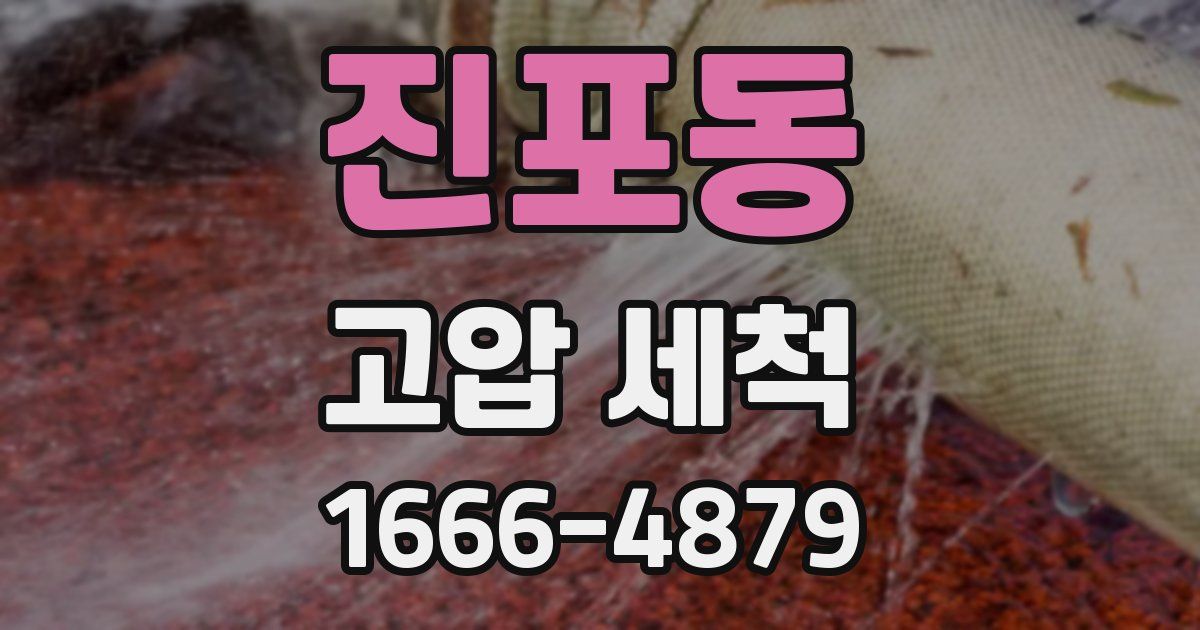 진포동 고압 세척