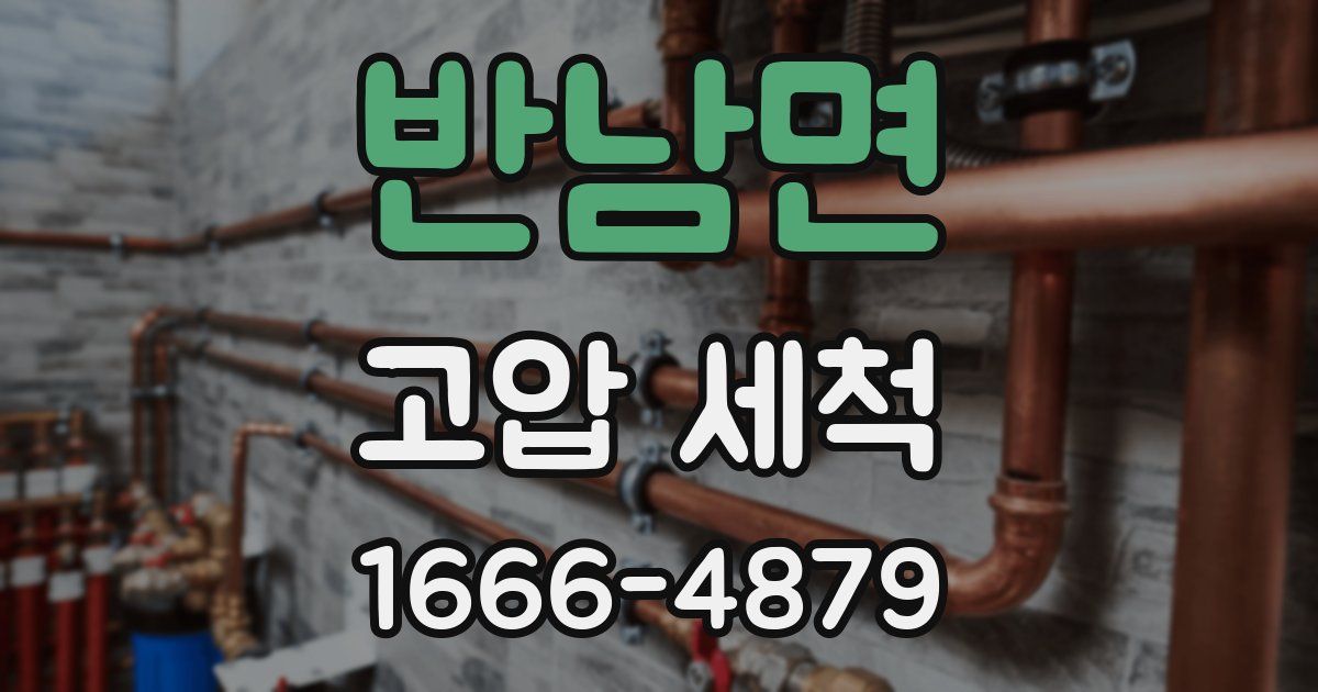 반남면 고압 세척