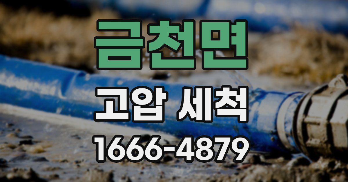 금천면 고압 세척