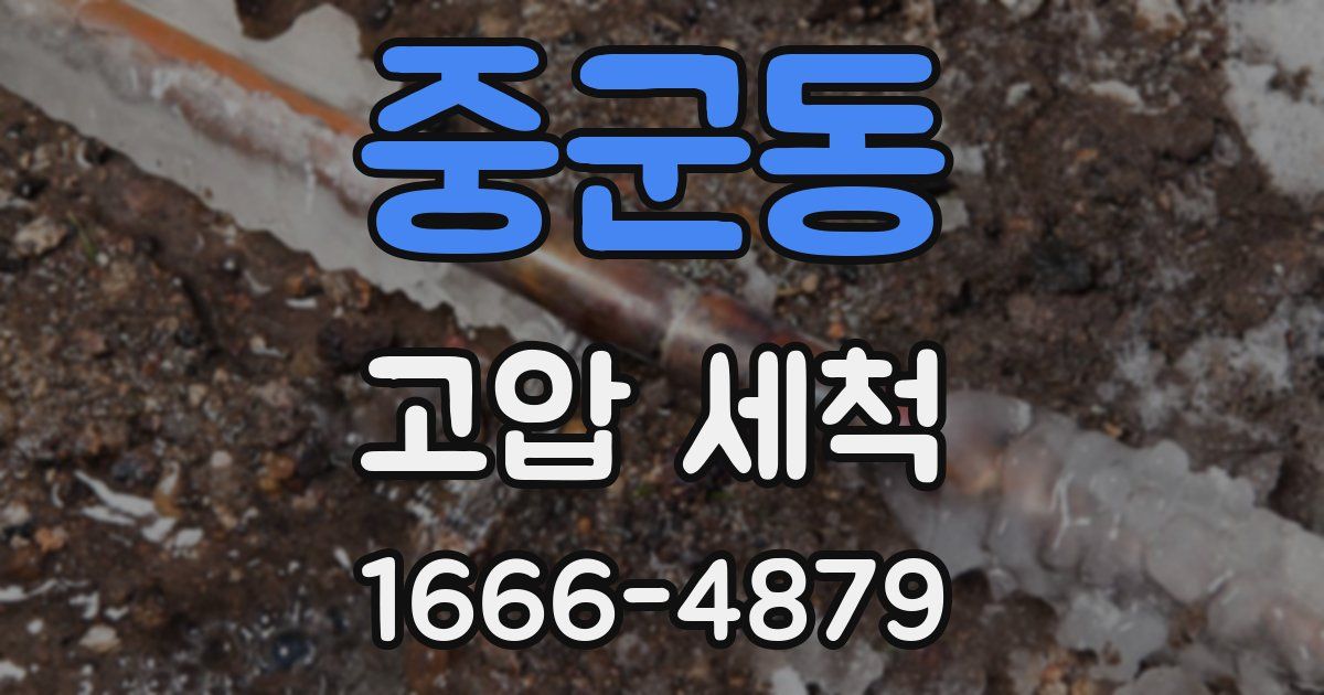 중군동 고압 세척