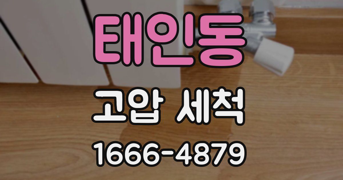 태인동 고압 세척