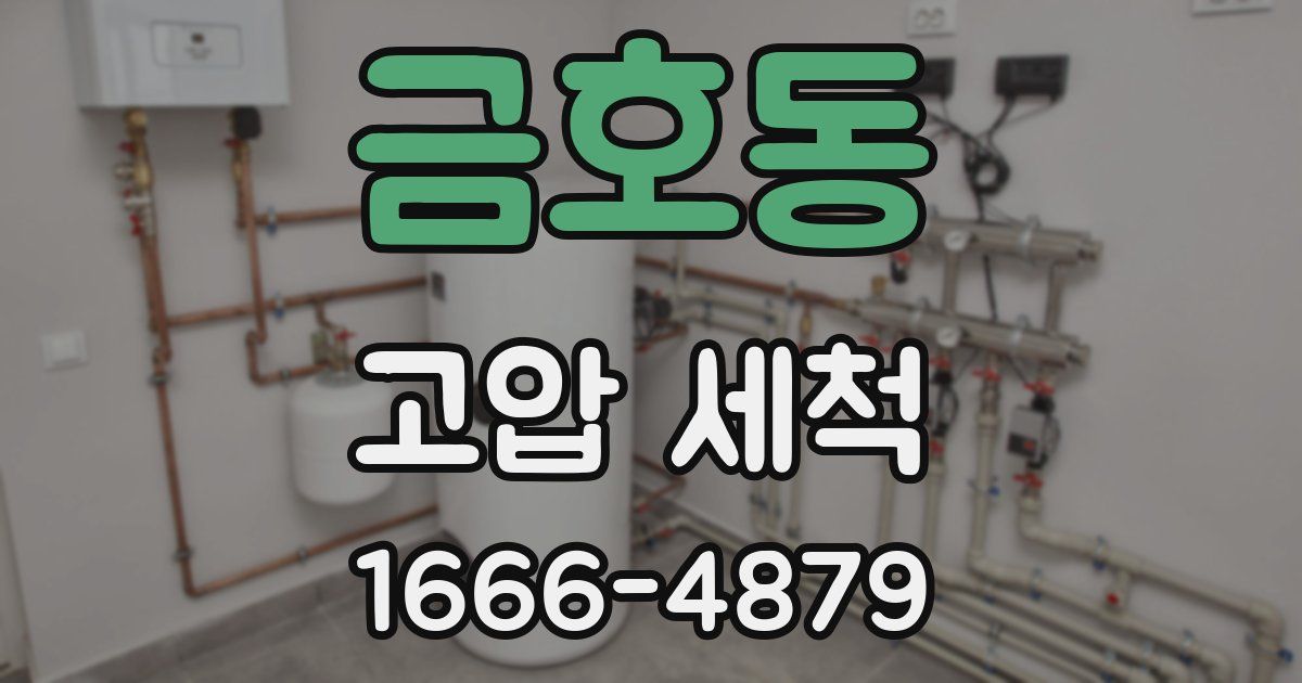 금호동 고압 세척