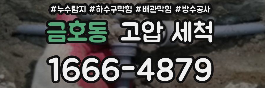 금호동 고압 세척