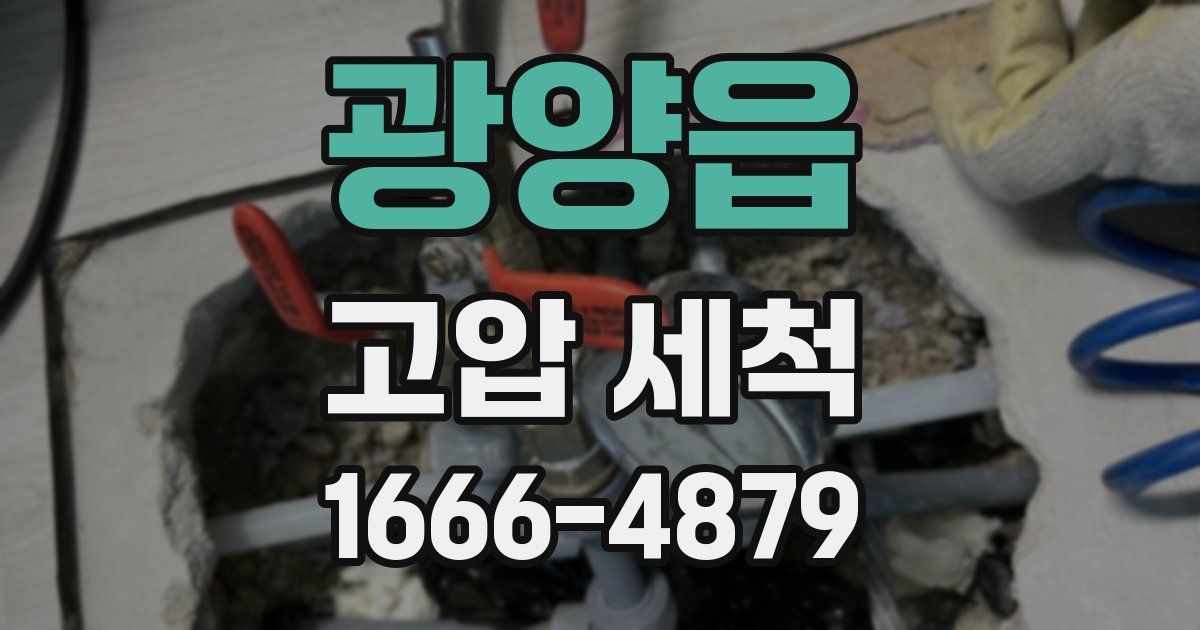 광양읍 고압 세척