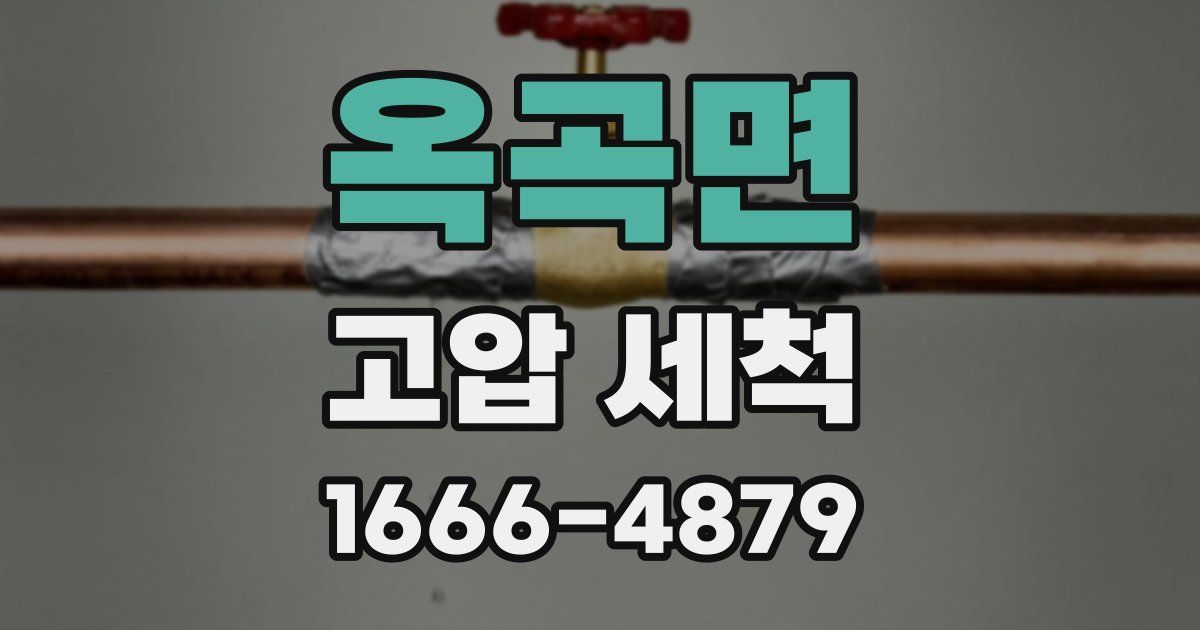 옥곡면 고압 세척
