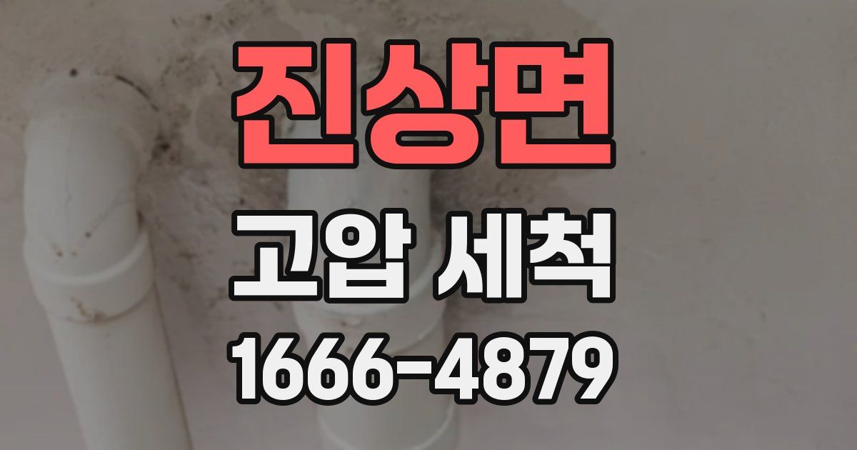 진상면 고압 세척