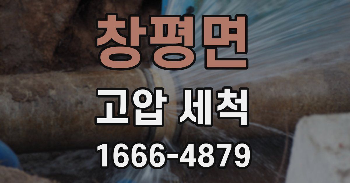 창평면 고압 세척