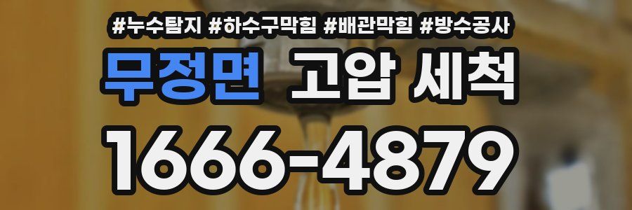 무정면 고압 세척