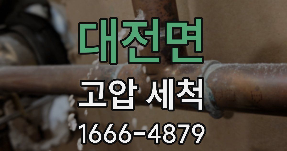 대전면 고압 세척
