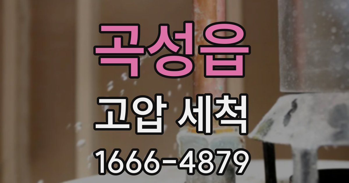 곡성읍 고압 세척