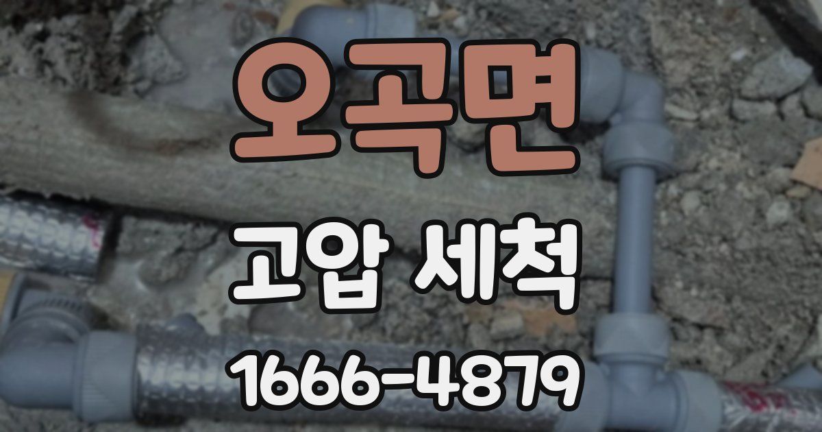 오곡면 고압 세척