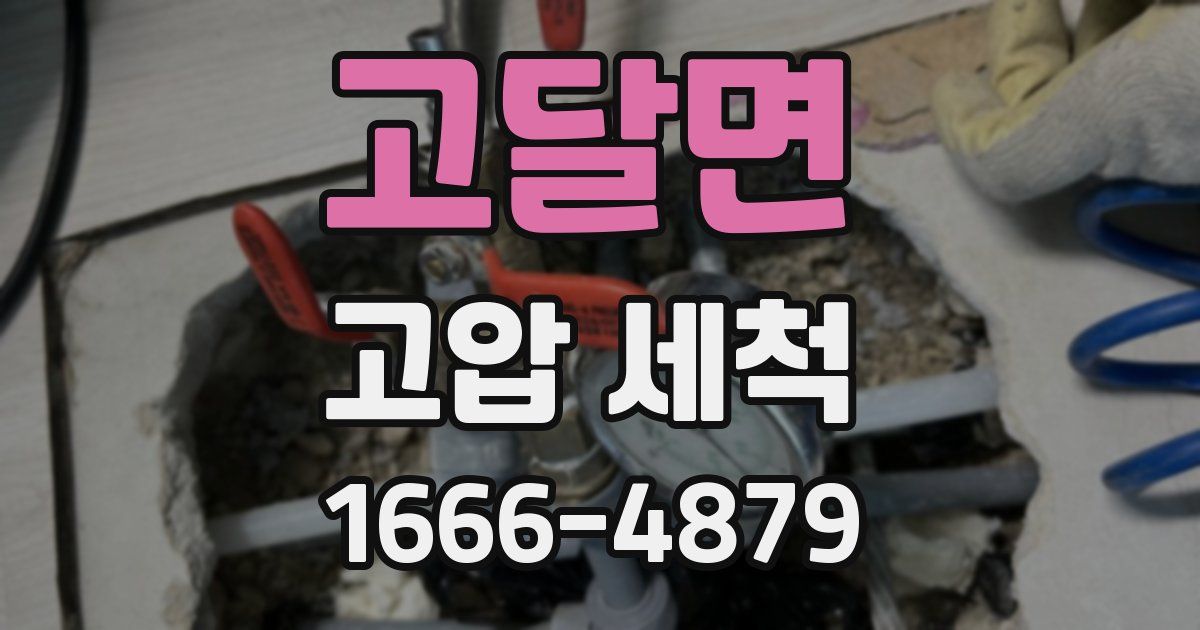 고달면 고압 세척