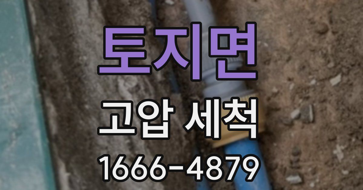 토지면 고압 세척