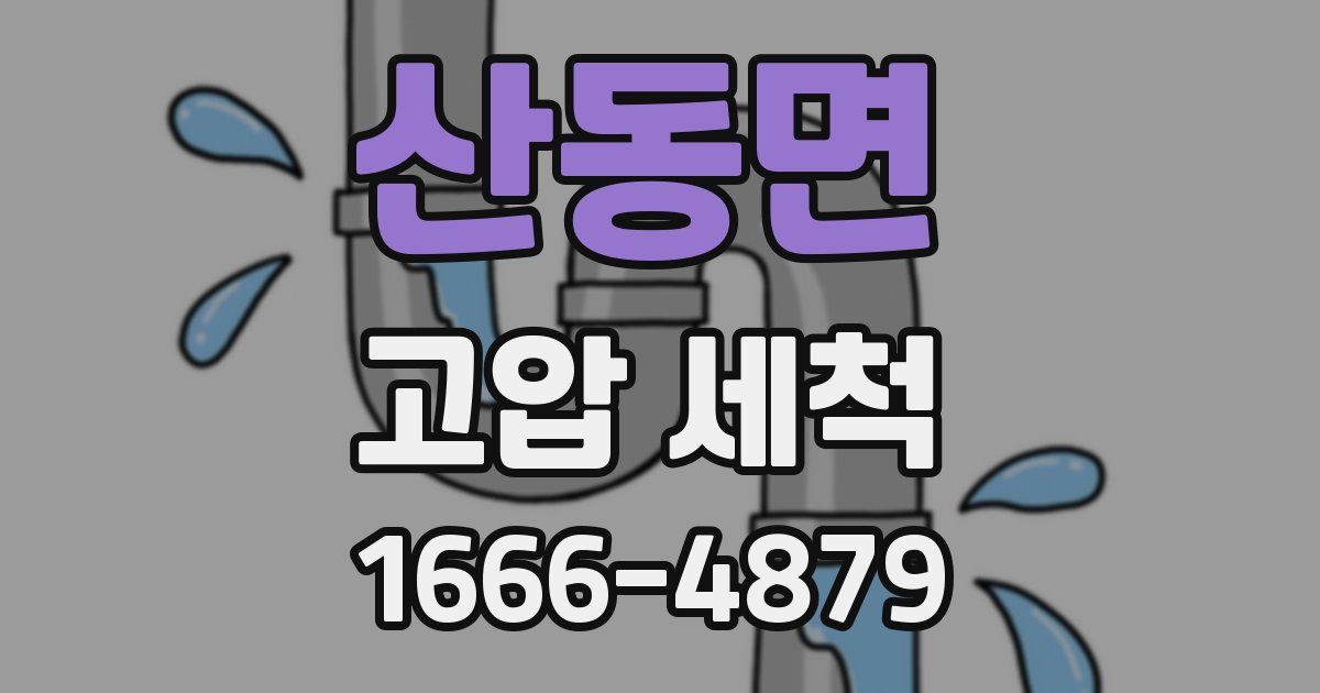 산동면 고압 세척
