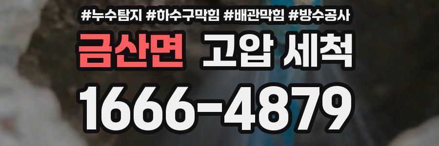금산면 고압 세척