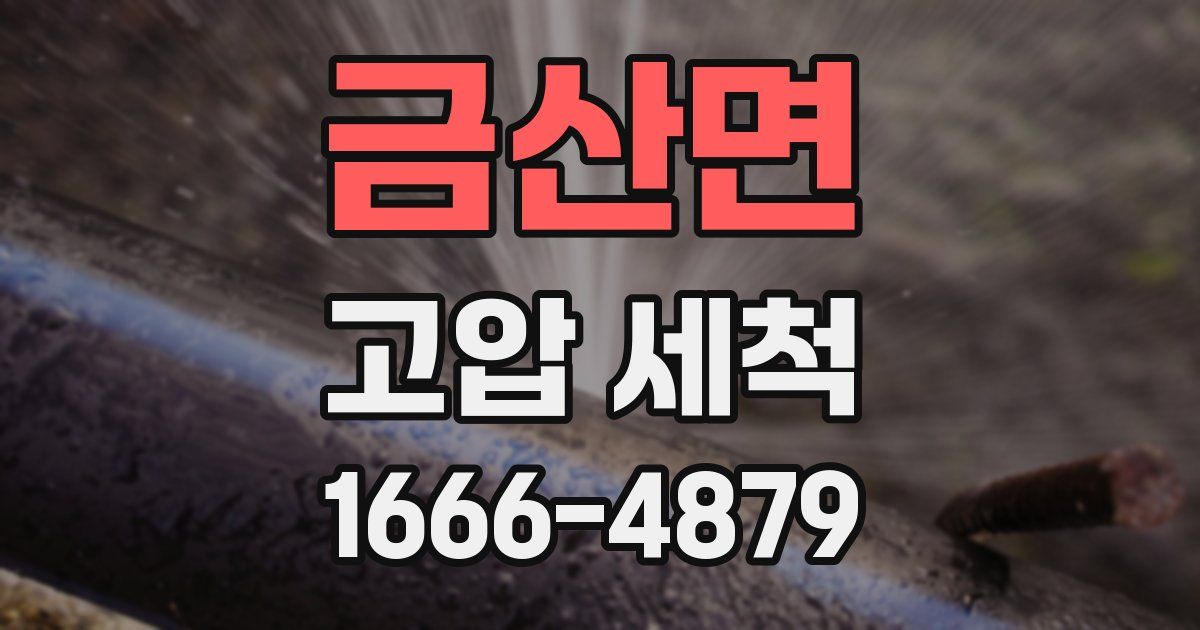 금산면 고압 세척