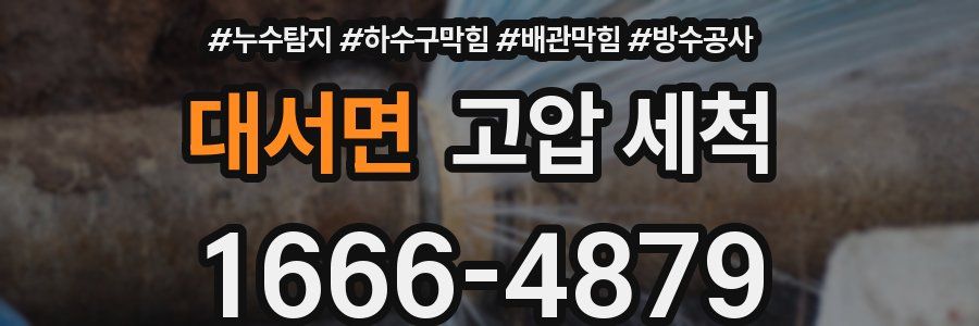 대서면 고압 세척
