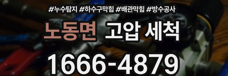 노동면 고압 세척