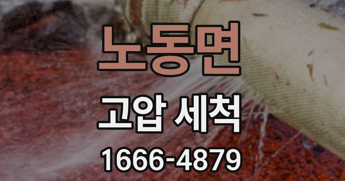노동면 고압 세척