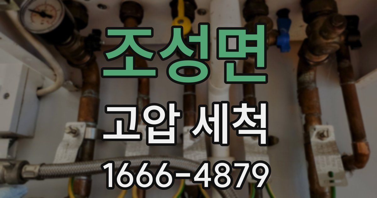 조성면 고압 세척
