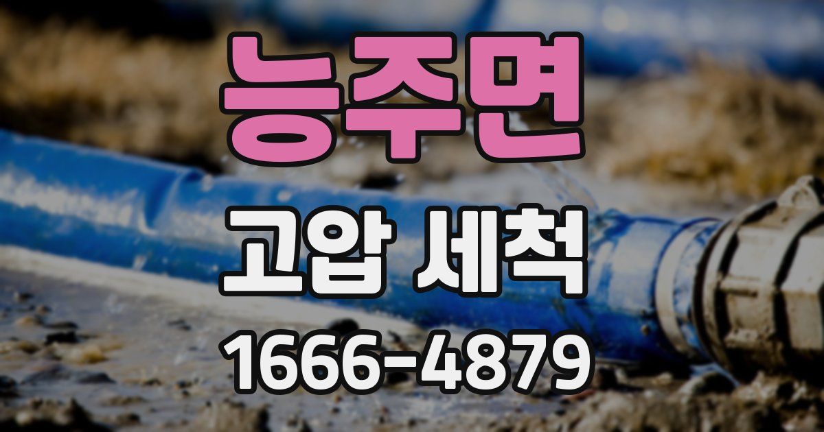 능주면 고압 세척