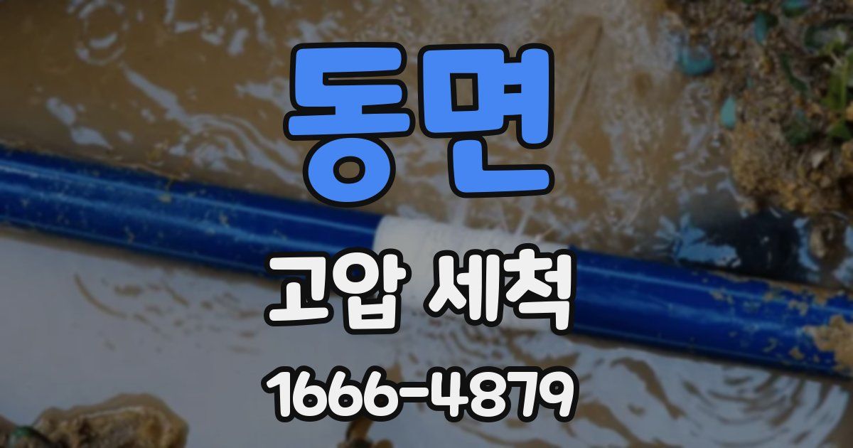 동면 고압 세척