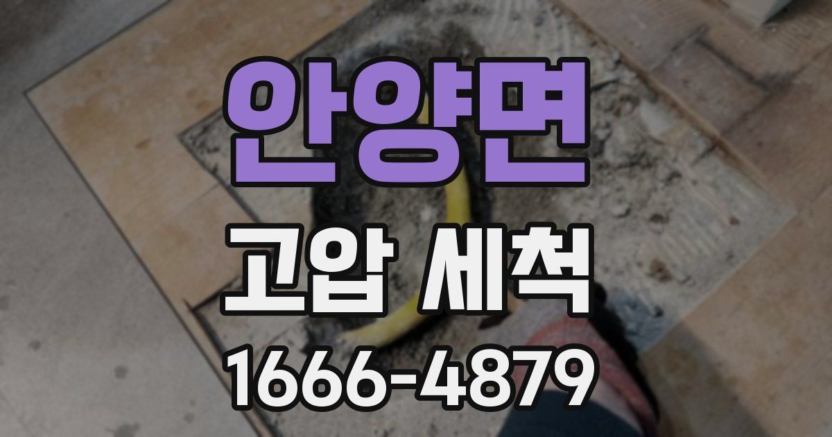 안양면 고압 세척
