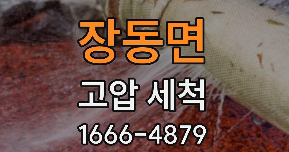 장동면 고압 세척