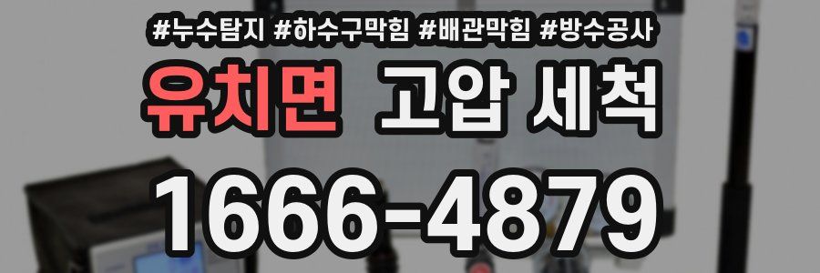 유치면 고압 세척
