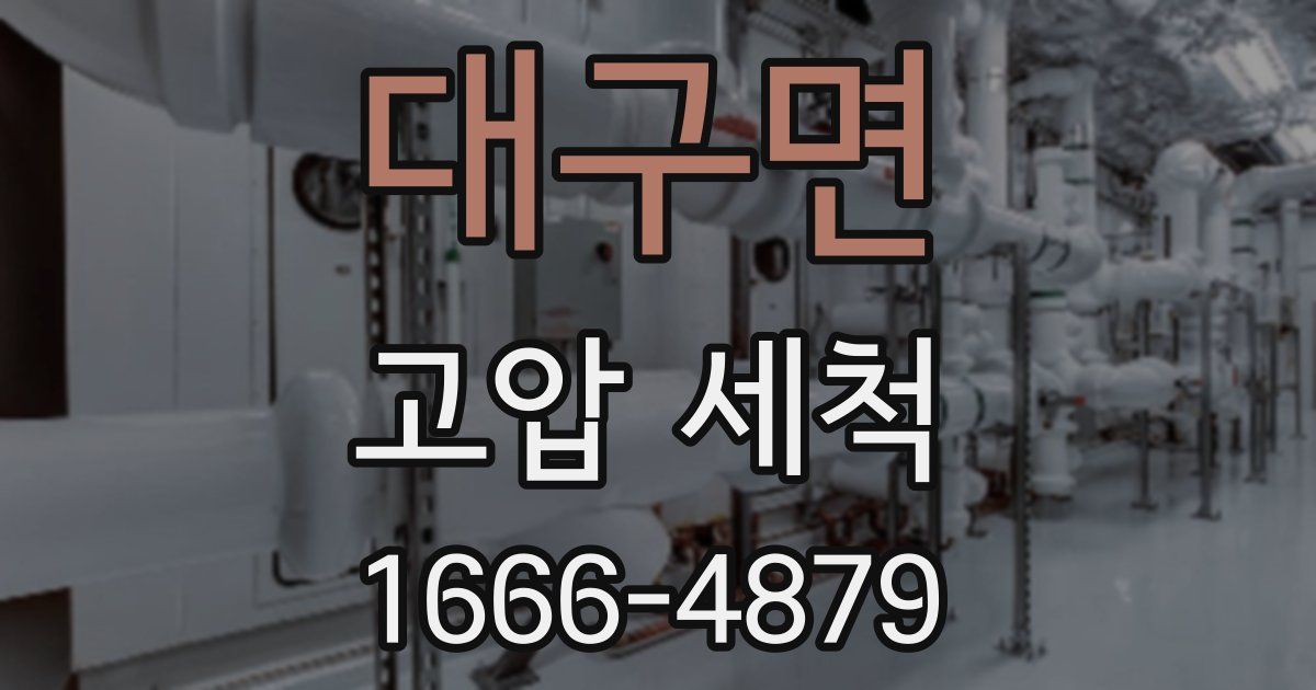 대구면 고압 세척