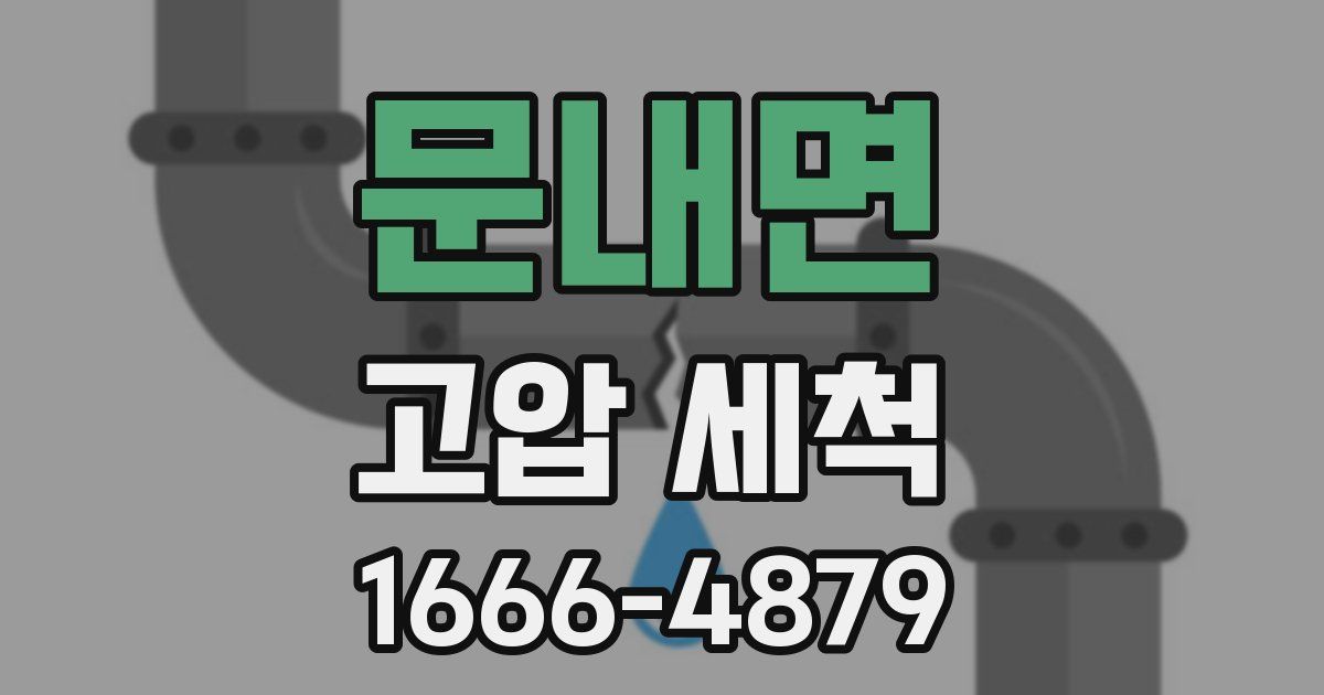 문내면 고압 세척