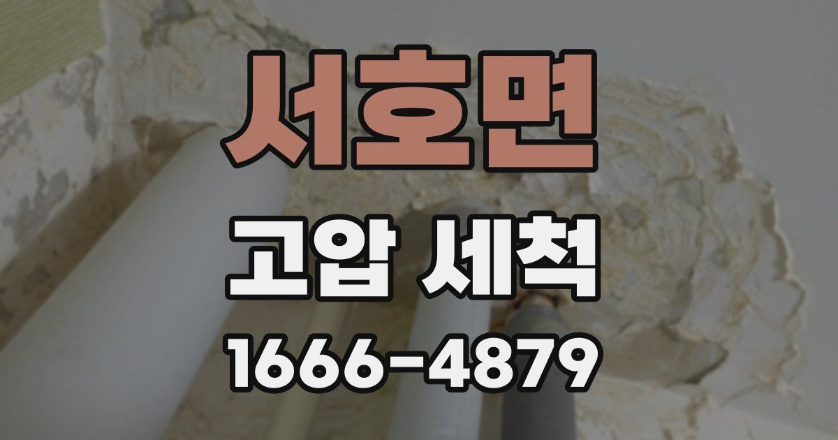 서호면 고압 세척