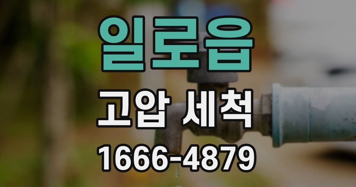 일로읍 고압 세척
