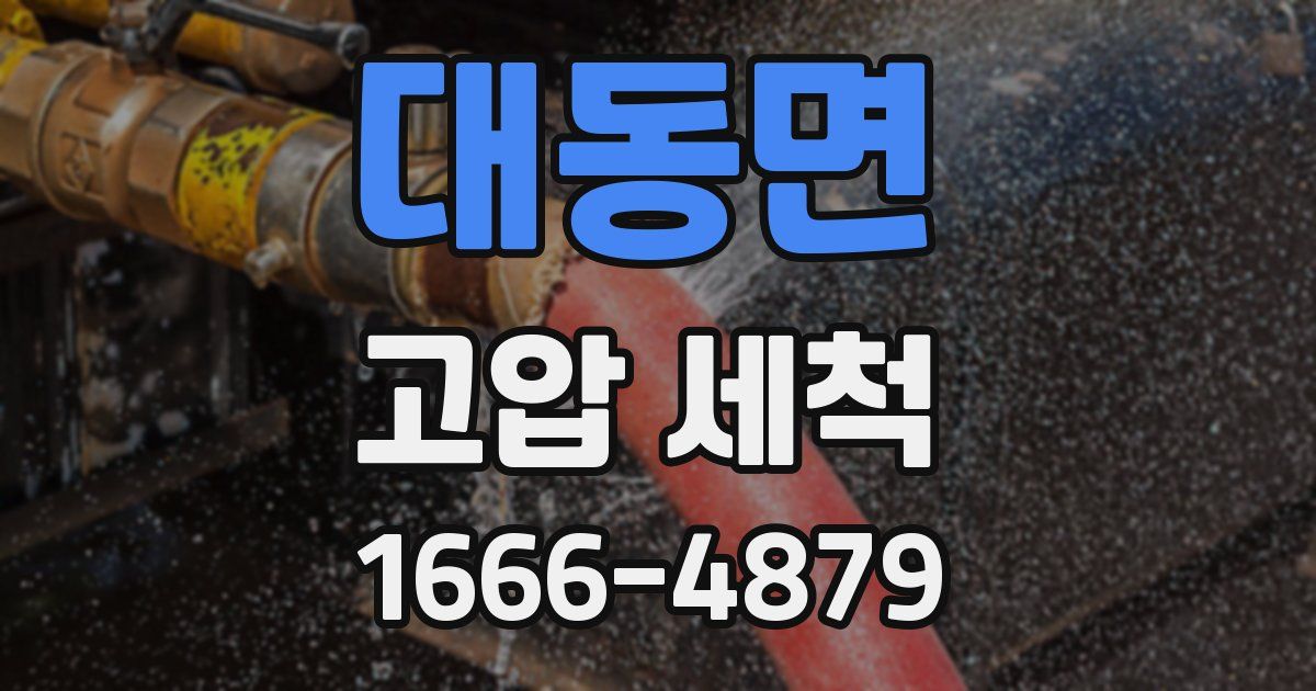 대동면 고압 세척