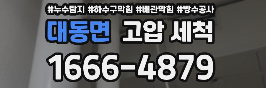 대동면 고압 세척