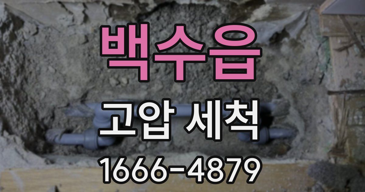 백수읍 고압 세척