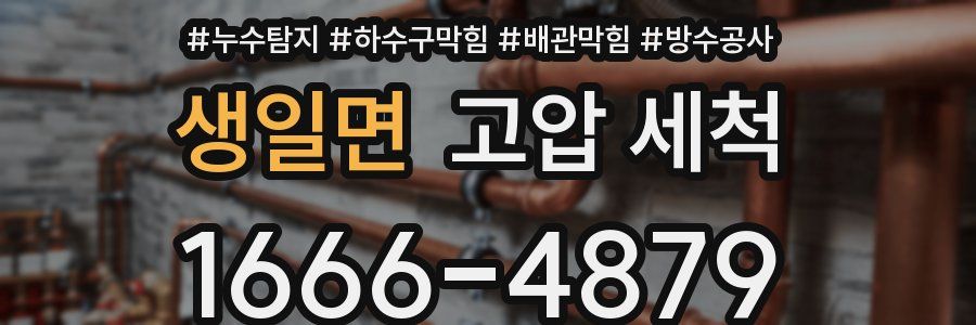 생일면 고압 세척