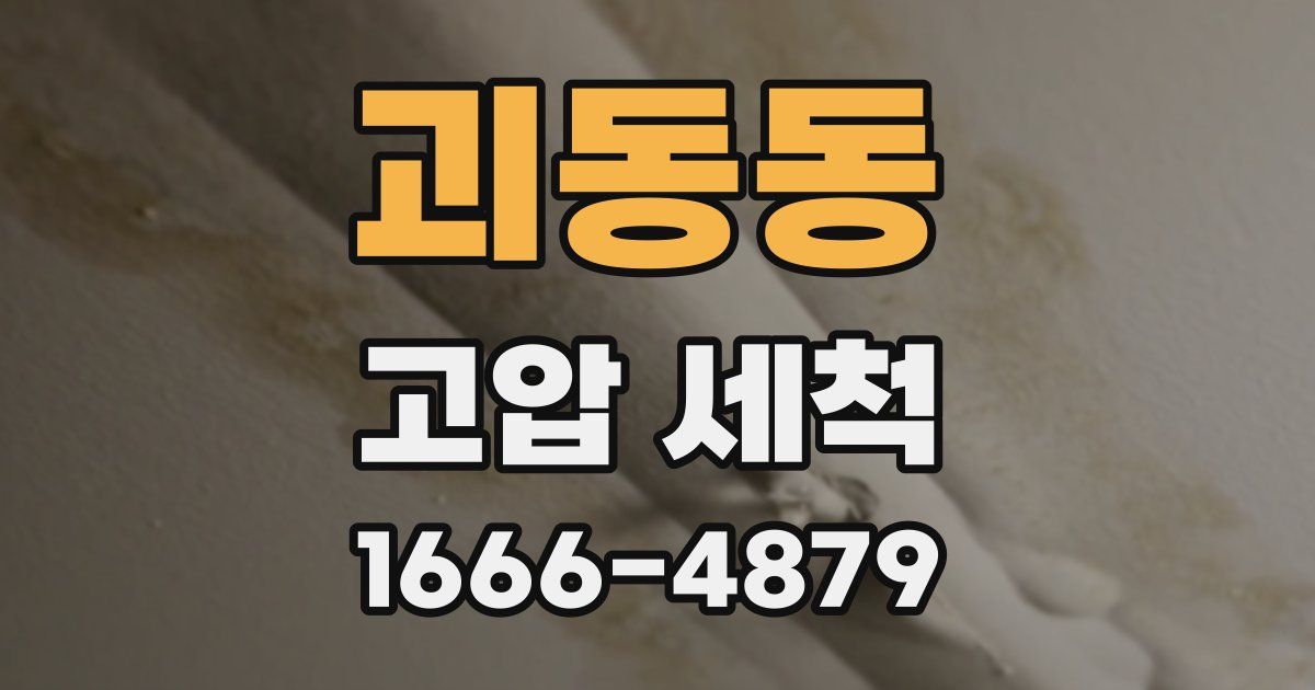 괴동동 고압 세척