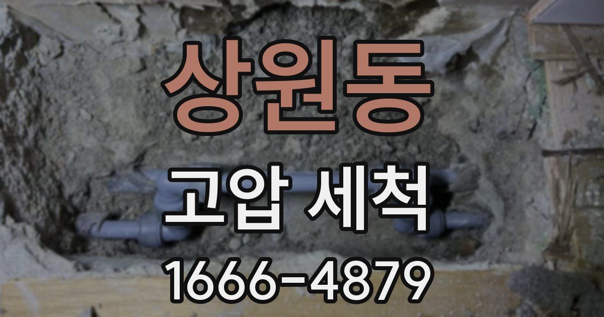 상원동 고압 세척