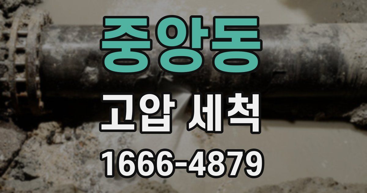 중앙동 고압 세척