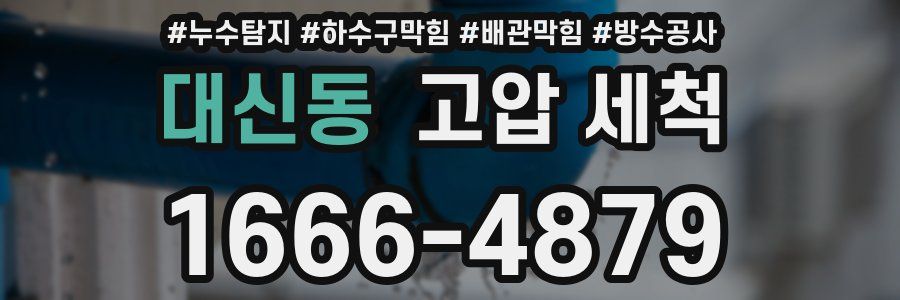 대신동 고압 세척