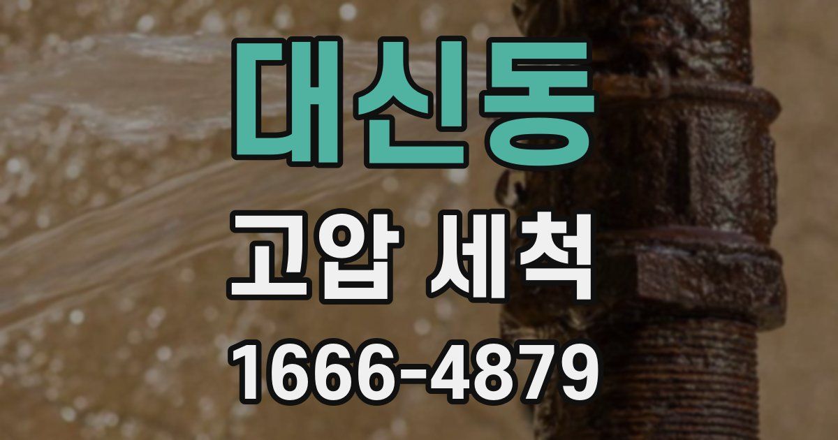 대신동 고압 세척