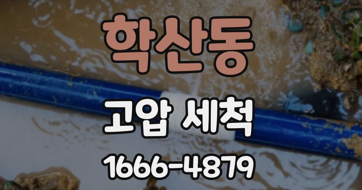 학산동 고압 세척