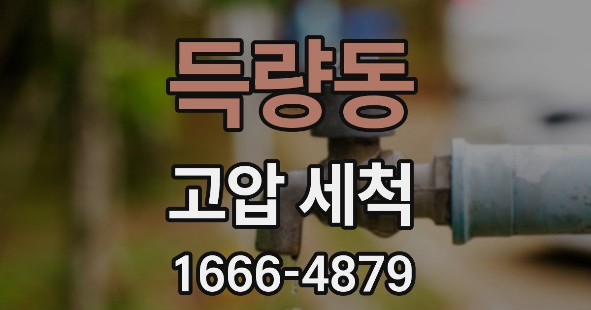 득량동 고압 세척